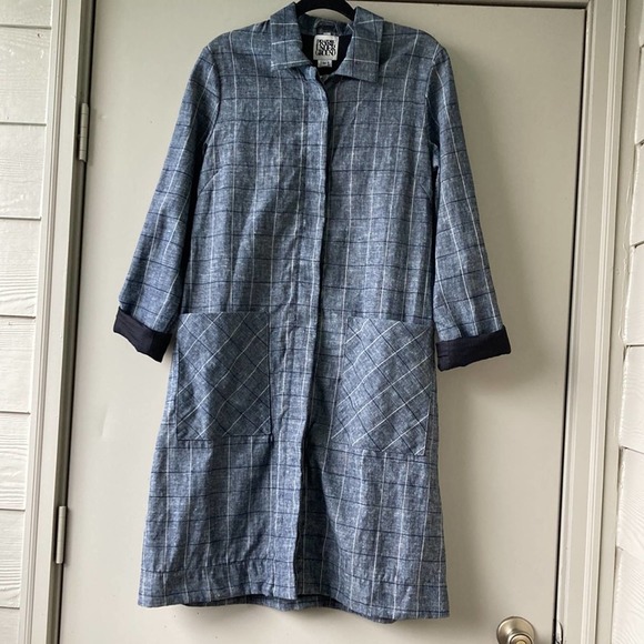 Prairie Underground Index Trench Plaid Coat Jacket - Picture 5 of 12
